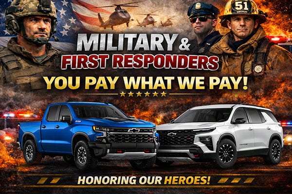 Marty’s Chevrolet Military & First Responders Offer